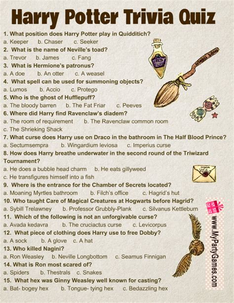 harry potter quiz based on movies